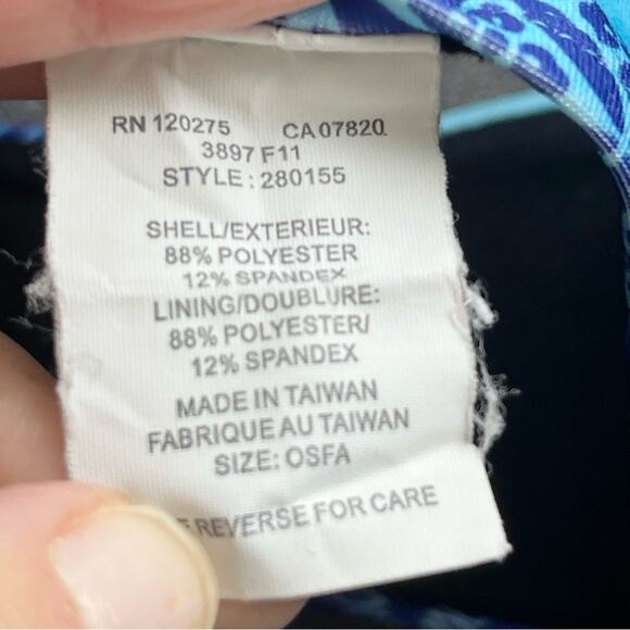 Brooks Thermal Running Headband Blue Floral One Size - Picture 5 of 6